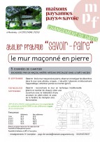 Atelier en Savoie (73) : Construction d'un mur traditionnel en pierre, il reste des places !