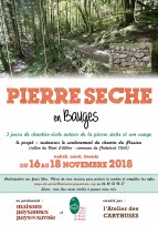 Chantier école sur la PIERRE SECHE, dans les Bauges (73), du 16 au 18 novembre 2018