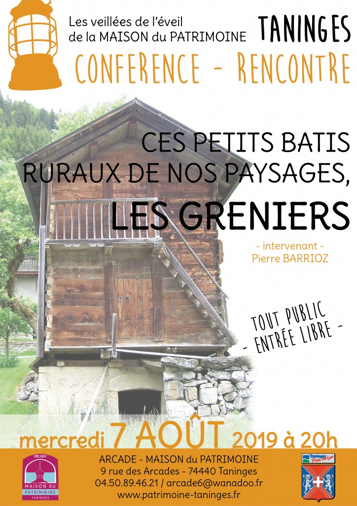 Affiche-conférence greniers Taninges-190709